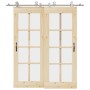 Kit de herrajes para puerta corredera 200 cm acero plateado von , Türartikel - Ref: Foro24-3295760, Preis: 225,39 €, Rabatt: %