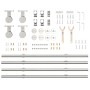 Kit de herrajes para puerta corredera 200 cm acero plateado von , Türartikel - Ref: Foro24-3295760, Preis: 225,39 €, Rabatt: %