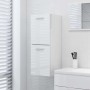 Armario de baño madera contrachapada blanco brillo 30x30x80 cm de vidaXL, Muebles de baño - Ref: Foro24-804994, Precio: 57,68 €