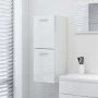 Badezimmerschrank aus glänzend weißem Sperrholz, 30 x 30 x 80 cm von vidaXL, Badezimmermöbel - Ref: Foro24-804994, Preis: 53,...
