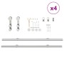 Kit de herrajes para puerta corredera 366 cm acero plateado von , Türartikel - Ref: Foro24-3295769, Preis: 528,95 €, Rabatt: %
