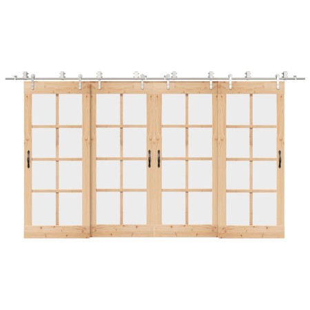Kit de herrajes para puerta corredera 400 cm acero plateado von , Türartikel - Ref: Foro24-3295774, Preis: 455,11 €, Rabatt: %