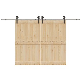 Kit de herrajes para puertas correderas acero negro 366 cm von , Türartikel - Ref: Foro24-3295797, Preis: 95,88 €, Rabatt: %