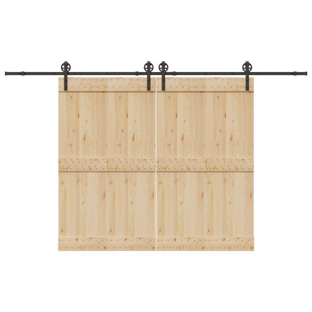 Kit de herrajes para puertas correderas acero negro 366 cm von , Türartikel - Ref: Foro24-3295797, Preis: 95,88 €, Rabatt: %