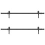 Kit de herrajes para puertas correderas acero negro 305 cm de , Artículos para puertas - Ref: Foro24-3295781, Precio: 127,78 ...
