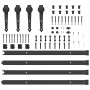 Kit de herrajes para puertas correderas acero negro 305 cm de , Artículos para puertas - Ref: Foro24-3295781, Precio: 127,78 ...