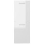 Armario de baño madera contrachapada blanco brillo 30x30x80 cm de vidaXL, Muebles de baño - Ref: Foro24-804994, Precio: 57,68 €