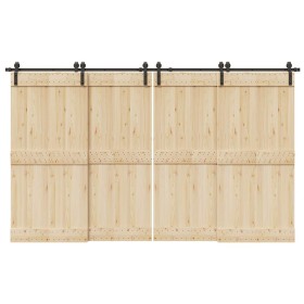 Kit de herrajes para puertas correderas acero negro 366 cm von , Türartikel - Ref: Foro24-3295795, Preis: 154,76 €, Rabatt: %