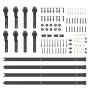 Kit de herrajes para puertas correderas acero negro 366 cm von , Türartikel - Ref: Foro24-3295795, Preis: 154,76 €, Rabatt: %