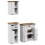 Juego muebles baño BODO 3pzas madera maciza pino blanco marrón by , Bathroom furniture - Ref: Foro24-3307648, Price: 242,29 €...