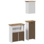 Juego muebles baño BODO 3pzas madera maciza pino blanco marrón by , Bathroom furniture - Ref: Foro24-3307648, Price: 242,29 €...