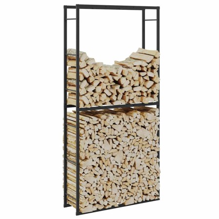 Leñero de acero negro 100x40x60 cm de , Bolsas y soportes de leña - Ref: Foro24-4018469, Precio: 66,07 €, Descuento: %