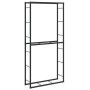 Leñero de acero negro 100x40x60 cm de , Bolsas y soportes de leña - Ref: Foro24-4018469, Precio: 66,07 €, Descuento: %