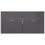 Waschbeckenschrank aus glänzend grauem Sperrholz, 90 x 38,5 x 46 cm von vidaXL, Badezimmermöbel - Ref: Foro24-804673, Preis: ...