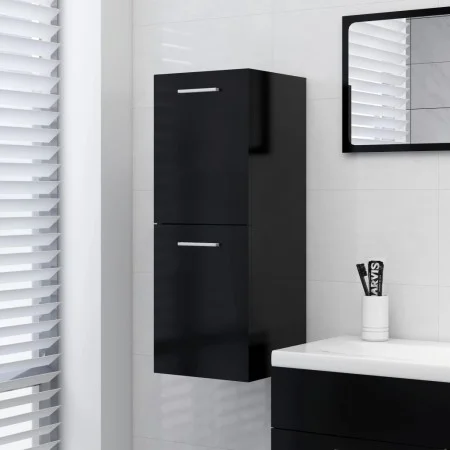 Black plywood bathroom cabinet 30x30x80 cm by vidaXL, Bathroom furniture - Ref: Foro24-804989, Price: 44,88 €, Discount: %
