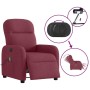 Sillón de masaje reclinable eléctrico tela rojo tinto