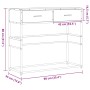Mesa consola madera de ingeniería marrón roble 90x35x80 cm von , Seitentische - Ref: Foro24-849178, Preis: 73,54 €, Rabatt: %