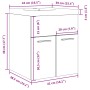 Set muebles de baño 2 piezas madera contrachapada gris hormigón de , Muebles de baño - Ref: Foro24-3324857, Precio: 117,72 €,...