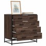 Cómoda de madera contrachapada roble marrón 70x41x70 cm von , Schubladen - Ref: Foro24-849083, Preis: 121,86 €, Rabatt: %