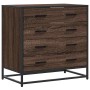 Cómoda de madera contrachapada roble marrón 70x41x70 cm