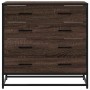Cómoda de madera contrachapada roble marrón 70x41x70 cm von , Schubladen - Ref: Foro24-849083, Preis: 121,86 €, Rabatt: %