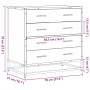 Cómoda de madera contrachapada roble marrón 70x41x70 cm von , Schubladen - Ref: Foro24-849083, Preis: 121,86 €, Rabatt: %
