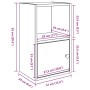 Estantería de madera de ingeniería roble artisan 31x24x52 cm de , Librerías y estanterías - Ref: Foro24-860327, Precio: 41,09...
