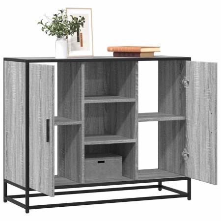Aparador de madera de ingeniería gris Sonoma 92x35x76 cm by , Sideboards - Ref: Foro24-849017, Price: 89,87 €, Discount: %