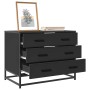 Cajonera de madera contrachapada negro 70x41x56 cm de , Cajoneras - Ref: Foro24-849074, Precio: 92,86 €, Descuento: %