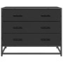 Cajonera de madera contrachapada negro 70x41x56 cm de , Cajoneras - Ref: Foro24-849074, Precio: 92,86 €, Descuento: %