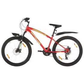 Bicicleta de montaña 21 velocidades rueda 26 pulgadas 42cm rojo