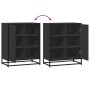 Aparador de madera de ingeniería negro 62x35x76 cm von , Sideboards - Ref: Foro24-848994, Preis: 81,48 €, Rabatt: %