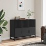 Aparador de madera de ingeniería negro 100x35x76 cm by , Sideboards - Ref: Foro24-849029, Price: 108,23 €, Discount: %