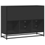 Aparador de madera de ingeniería negro 100x35x76 cm by , Sideboards - Ref: Foro24-849029, Price: 108,23 €, Discount: %