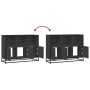 Aparador de madera de ingeniería negro 100x35x76 cm by , Sideboards - Ref: Foro24-849029, Price: 108,23 €, Discount: %