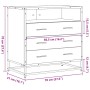 Cómoda de madera contrachapada roble marrón 70x41x70 cm by , Drawers - Ref: Foro24-849088, Price: 122,19 €, Discount: %