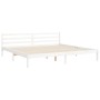 Weißer Massivholzbettrahmen mit Kopfteil 200x200 cm von vidaXL, Betten und Lattenroste - Ref: Foro24-3194787, Preis: 192,40 €...