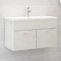 Waschbeckenunterschrank aus glänzend weißem Sperrholz 80x38,5x46 cm. von vidaXL, Badezimmermöbel - Ref: Foro24-804662, Preis:...