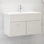 Waschbeckenunterschrank aus glänzend weißem Sperrholz 80x38,5x46 cm. von vidaXL, Badezimmermöbel - Ref: Foro24-804662, Preis:...