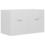 Armario para lavabo contrachapada blanco brillo 80x38,5x46 cm by vidaXL, Bathroom furniture - Ref: Foro24-804662, Price: 47,9...