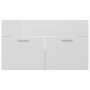 Armario para lavabo contrachapada blanco brillo 80x38,5x46 cm by vidaXL, Bathroom furniture - Ref: Foro24-804662, Price: 47,9...