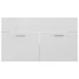 Armario para lavabo contrachapada blanco brillo 80x38,5x46 cm by vidaXL, Bathroom furniture - Ref: Foro24-804662, Price: 47,9...