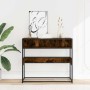 Mesa consola de madera de ingeniería roble ahumado 90x35x80 cm by , Side tables - Ref: Foro24-849171, Price: 64,66 €, Discoun...