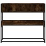 Mesa consola de madera de ingeniería roble ahumado 90x35x80 cm by , Side tables - Ref: Foro24-849171, Price: 64,66 €, Discoun...