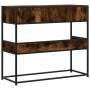 Mesa consola de madera de ingeniería roble ahumado 90x35x80 cm by , Side tables - Ref: Foro24-849171, Price: 64,66 €, Discoun...