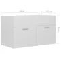 Armario para lavabo contrachapada blanco brillo 80x38,5x46 cm by vidaXL, Bathroom furniture - Ref: Foro24-804662, Price: 47,9...