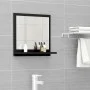 Espejo de baño madera contrachapada negro 40x10,5x37 cm de vidaXL, Tocadores de baño - Ref: Foro24-804554, Precio: 28,54 €, D...