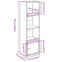 Estantería madera de ingeniería color envejecido 31x24x102 cm by , Bookcases and shelves - Ref: Foro24-860344, Price: 52,67 €...