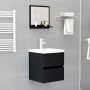 Espejo de baño madera contrachapada negro 40x10,5x37 cm de vidaXL, Tocadores de baño - Ref: Foro24-804554, Precio: 28,54 €, D...