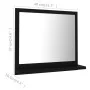 Espejo de baño madera contrachapada negro 40x10,5x37 cm de vidaXL, Tocadores de baño - Ref: Foro24-804554, Precio: 28,54 €, D...